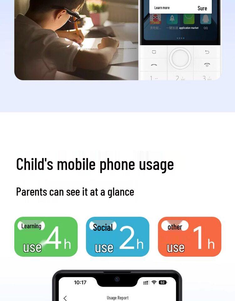 Duoqin F22 Touchscreen Feature Phone for Students & Seniors with WeChat & Douyin Support - International Version