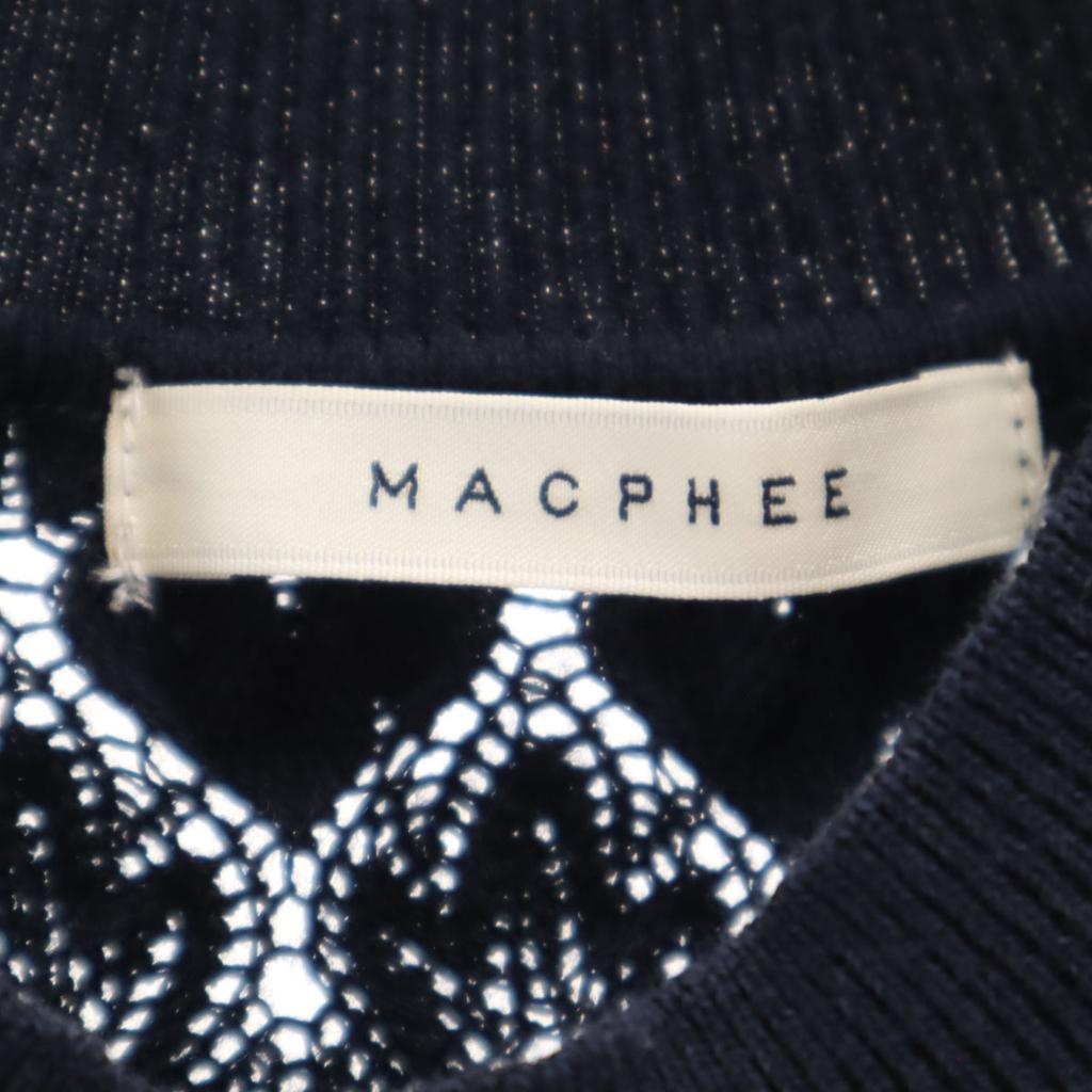 MACPHEE No Sleeve Knit S Navy Women Used