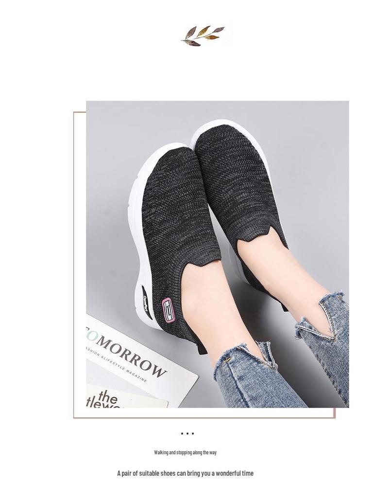 Damen Frühling Casual Atmungsaktive Socken Schuhe - Weiche Sohle Slipper