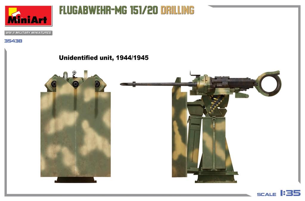 MiniArt German 2cm Triple Gun Drilling 1/35 WW.II Anti-Aircraft 151/20