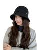 Fall Winter Luxury Brand Fashion Thick Warm Knitted Bucket Hat  Wool Cashmere Solid Color Top Hat Party Fedoras  For Wome Capsn
