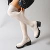 Fashion Chunky Heel Over The Knee Boots Women Plus Size 35-42 Stretch Knitted Sock Boots Woman Non Slip High Heels Long Botas