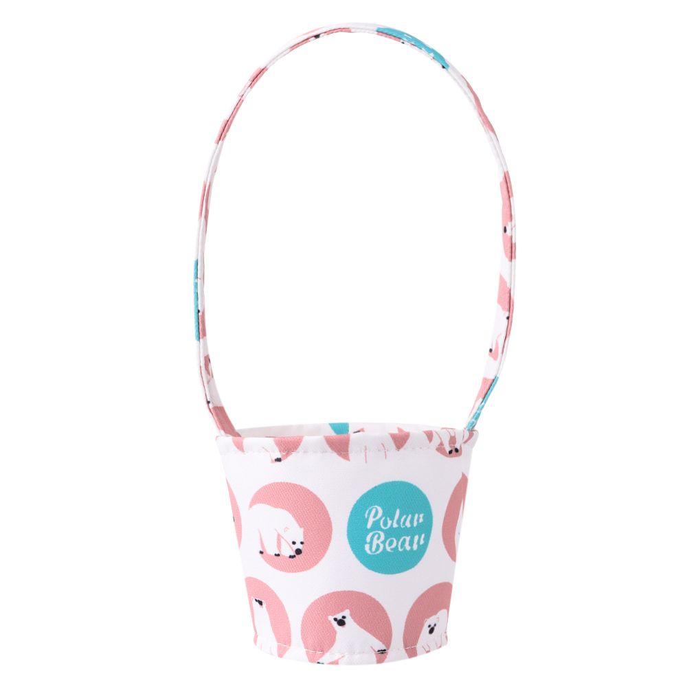 Travel Picnic Beverage Cups Holders Japanese Reusable Canvas Portable Dog Series Coffee Tea Mug Bag