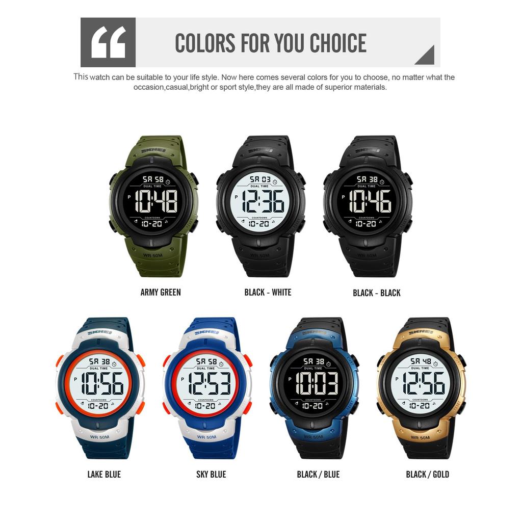 Datirzyx Digital Easy To Sports Watch with Dual Time and Japanese Instruction Manual Included X Men's Large-Scale Watch, Read, Waterproof, Stopwatch,