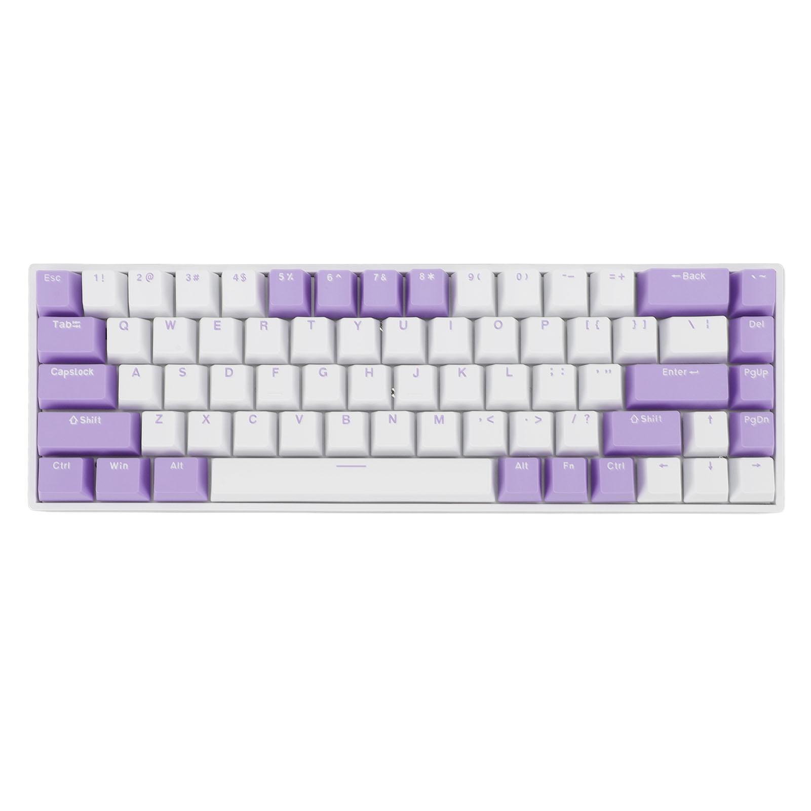 

Механическая клавиатура 68 клавиш 60-процентный синий переключатель горячая замена N Key Rollover RGB подсветка USB C проводной