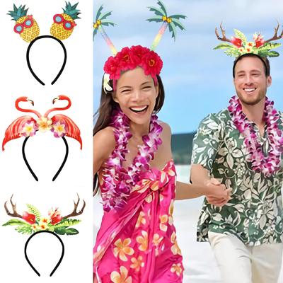 Tropikalne Letnie Nakrycie Głowy Luau Palma Róg Opaska Party Kostium Stragan Handlarz Zaopatrzenie na Piknik Imprezy przy Basenie