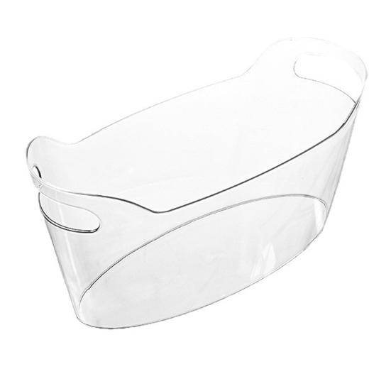 

Ice Bucket Transparent 6.5L Large Capacity Drink Cooler for Wine Beer Champagne Thickened Food-Grade Plastic Barrel with Handle Portable Party A