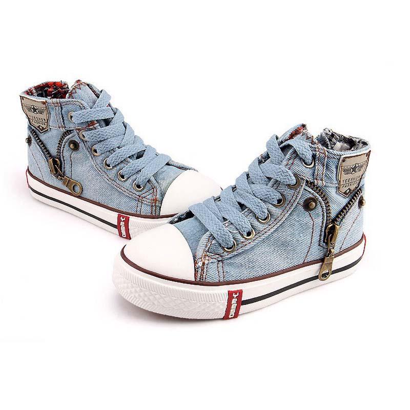 Boys Sneakers Brand Kids Shoes for Girls Jeans Denim Casual Child  Flat Boot
