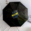 AIK Fotboll Pattern, Automatic Folding Umbrella, Portable and Foldable Design, 8 Ribs, a Christmas or Birthday Gift.