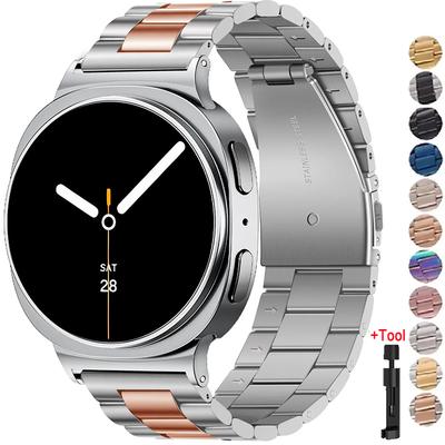 Fém szíj Samsung Galaxy Watch 8/8 Classic 40mm 44mm 46mm órához, rozsdamentes acél szíj Galaxy Watch 7 Ultra 2025 47mm órához