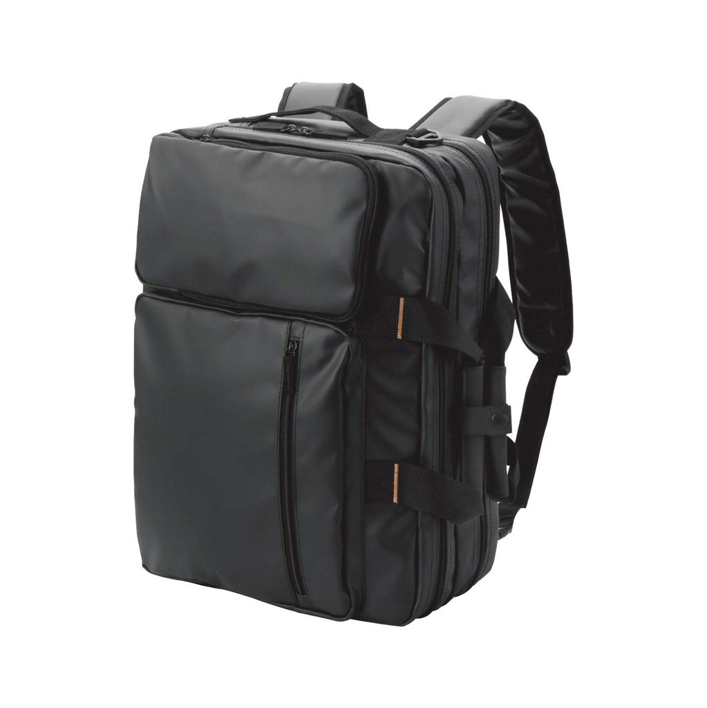 ELECOM Business Bag 3WAY Two Air Chambers Compatible with inch PC Water Repellent Carry Holder Included Black (Rucksack/Handbag/Shoulder) 15.6
