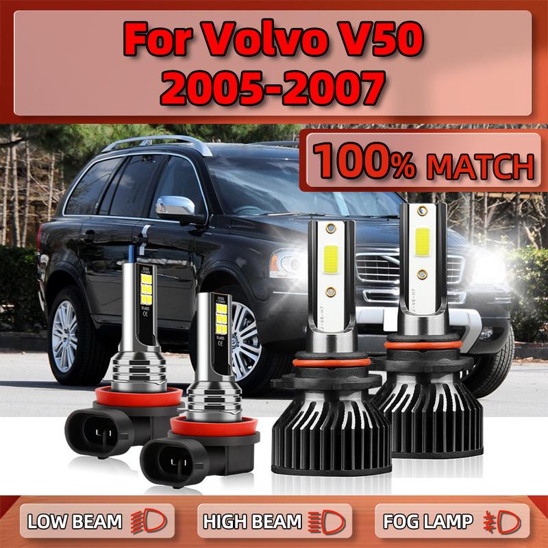 

Canbus LED Headlight Bulbs 240W 40000LM Car Headlamps 6000K White Turbo Auto Fog Lamps 12V For Volvo V50 2005 2006 2007 High Beam (2PCS)