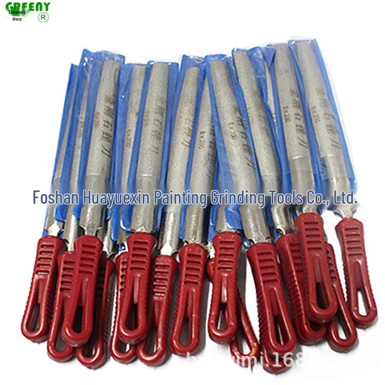 8" Diamantfeilen-Set: 8x200mm Große Plattfeilen - Flach, Halbrund, Dreieckig, Rund