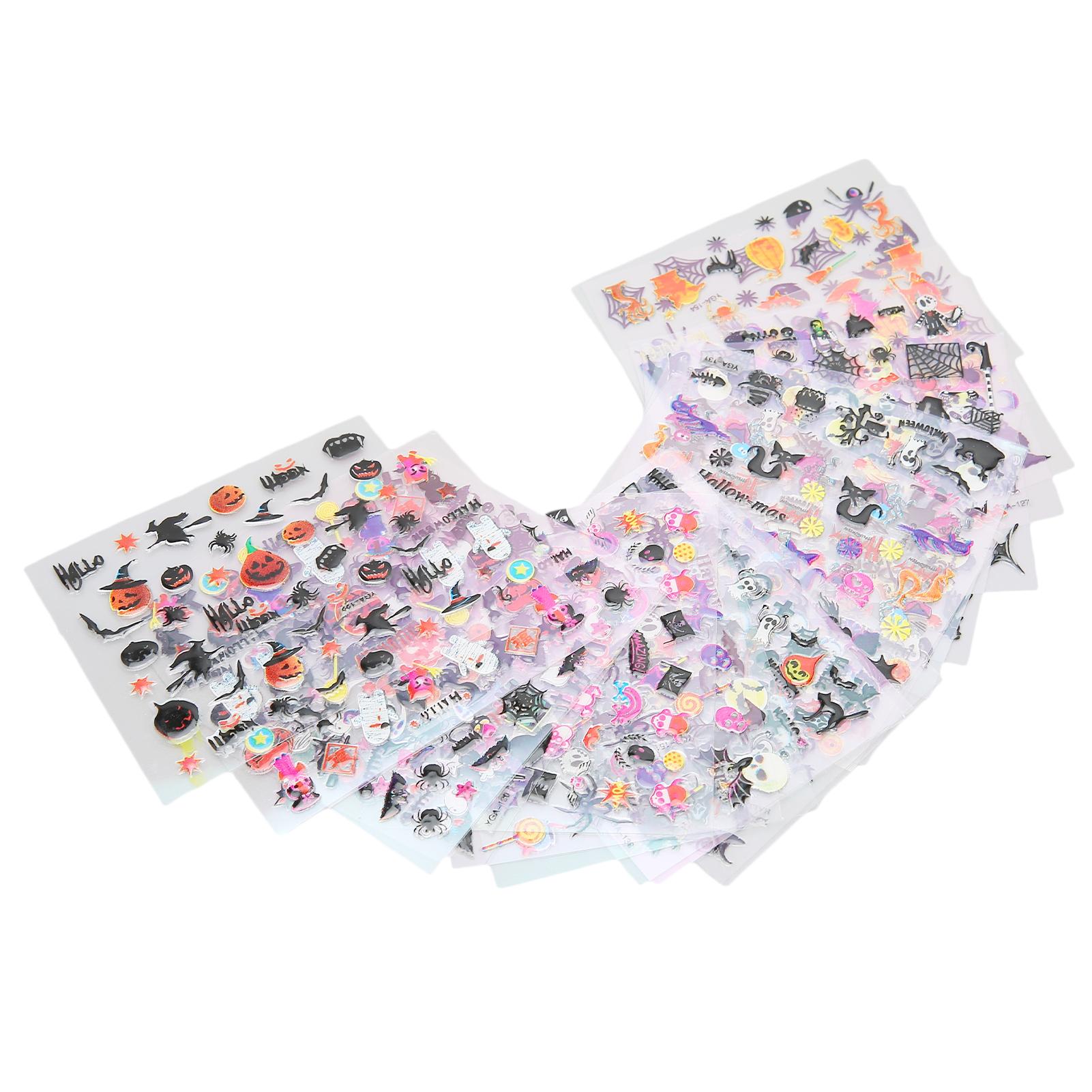 

24 шт. Хэллоуин Наклейки для дизайна ногтей Самоклеящиеся DIY Наклейки для дизайна ногтей Маникюрные украшения