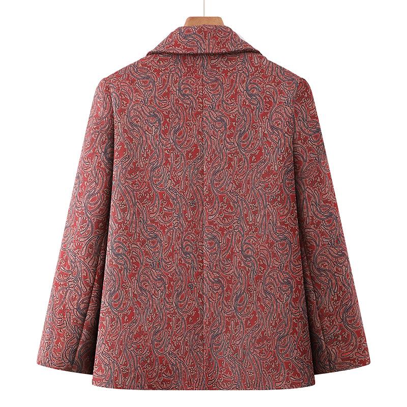 2026 Stylish Spring/Autumn Lapel Jacket for Middle-Aged and Elderly Women