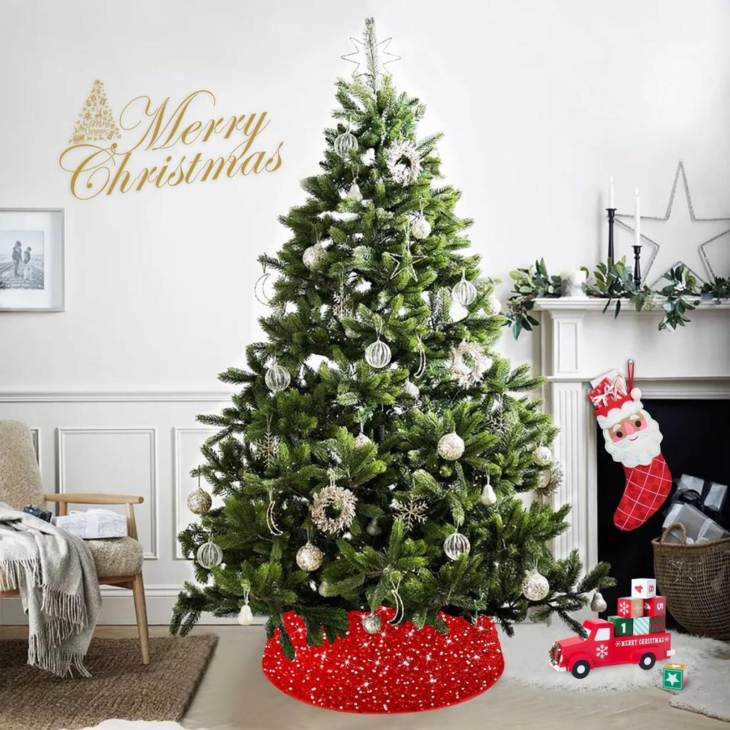 Christmas Tree Collar Christmas Tree Skirt Xmas Tree Base Cover Tree Skirts Xmas Ornaments for Christmas Tree Home Decorations
