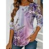 Flower Printing Versatile Comfortable Long Sleeve Fashion Loose Pullovers Long Sleeves Women’s