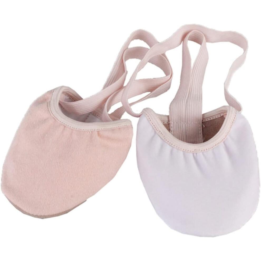 3pairs Half Toe Dance Shoes for Ballet Professional Elastic Band Non-slip Breathable Yoga Folk Dance Ballroom Shoes
