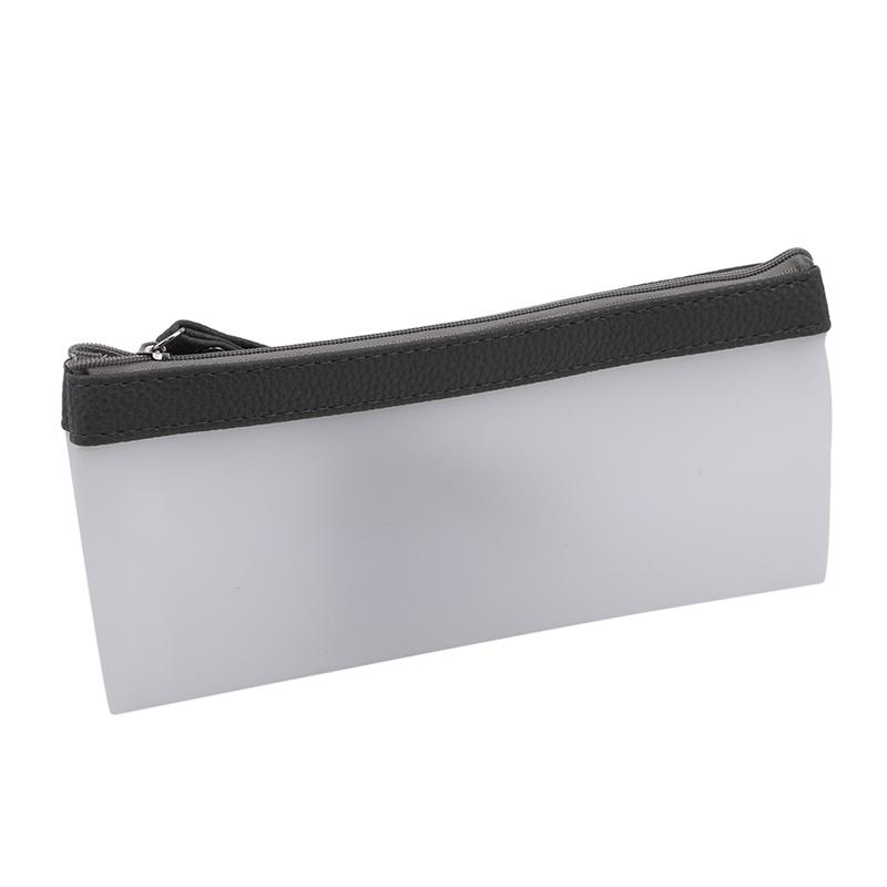 Solid Color Transparent Matte Pencil Bag Jelly Glue Student Pencil Bag Stationery Pencil Case