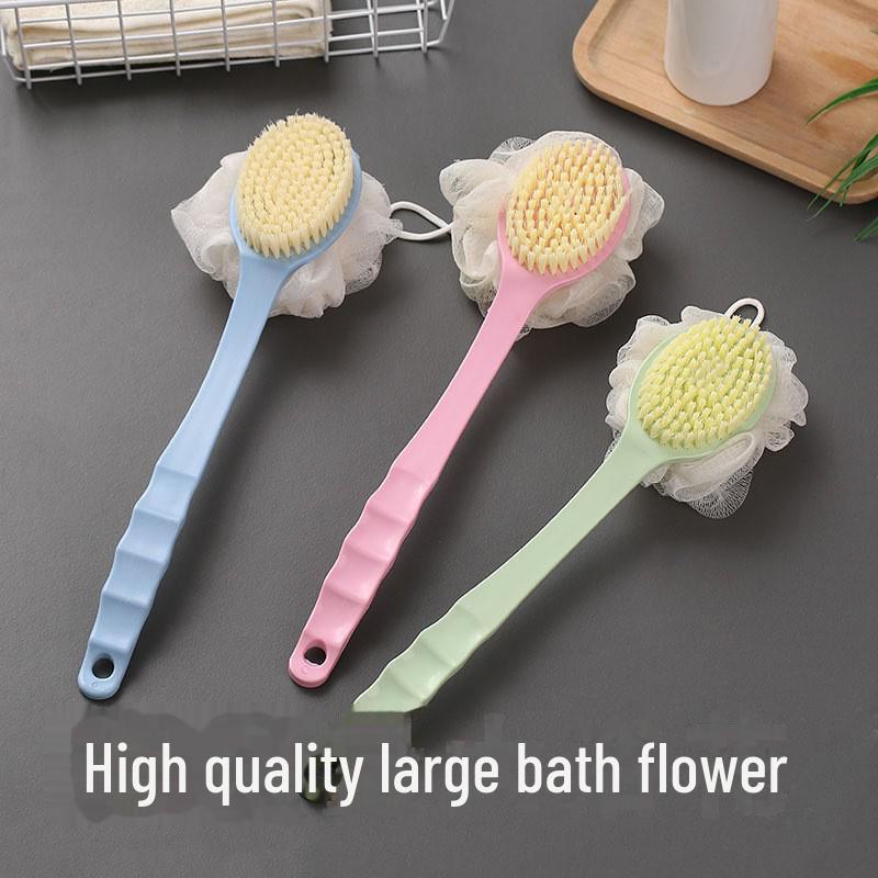 Cepillo de baño de cerdas suaves con mango largo para lavar la espalda