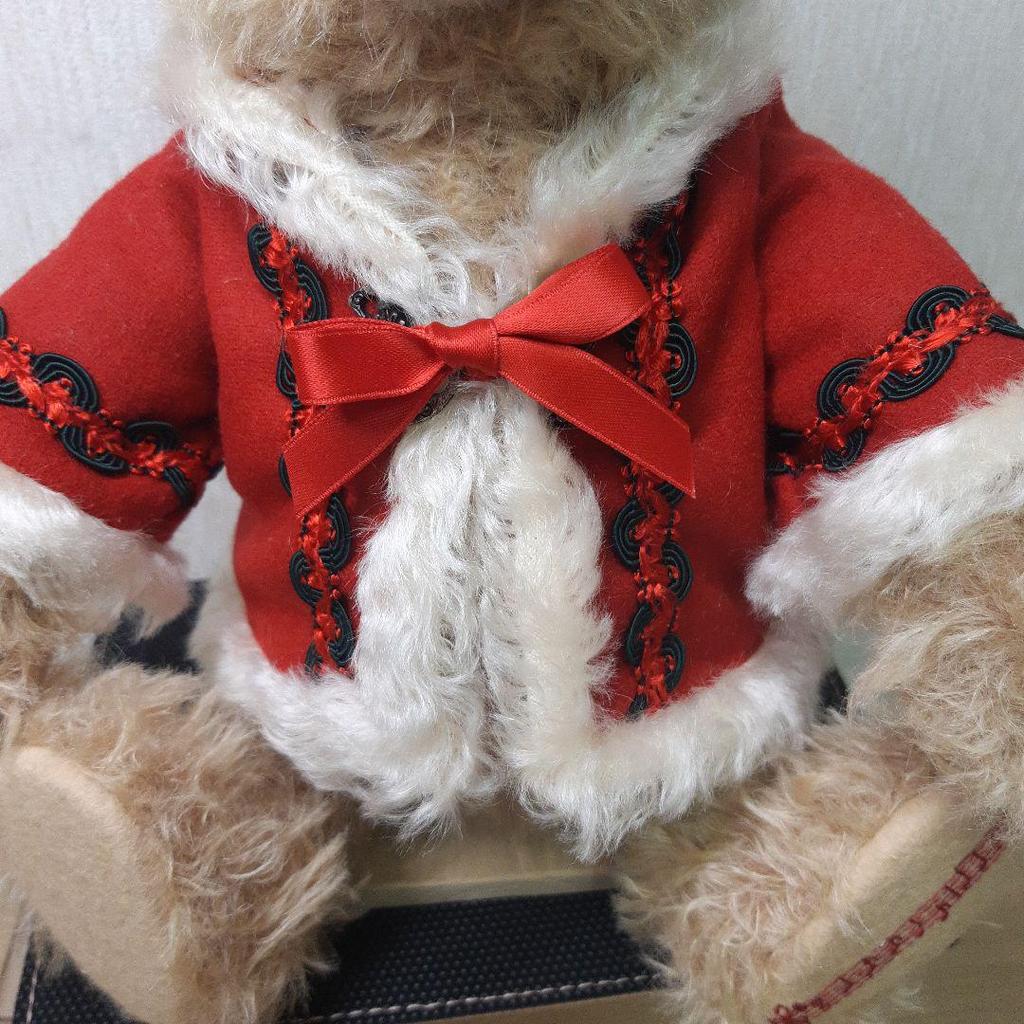 [USED] Steiff Teddy Bear "Christmas Bear 2014" Approx. 33cm