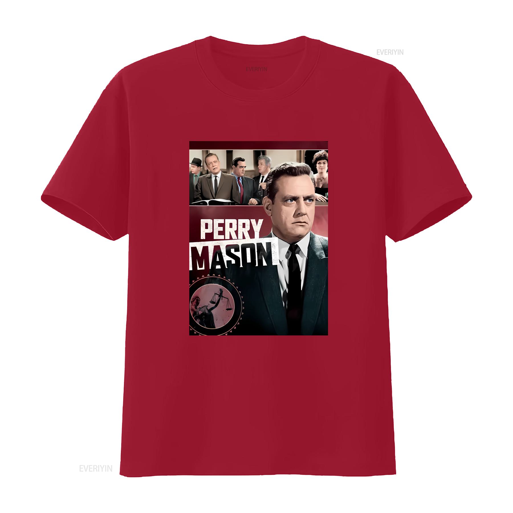 Perry Mason Vintage 50s 60s Popular Cop Show TV Fan T Shirt Retro Style High Quality Print Perfect for Fans vintage Washed S