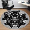 1pc Witchcraft Cats Office Round Area Rug, Indoor Mat Suitable ForOffice, Under Office Chairs Bedroom Living Room Home Decor, Room Deco u76