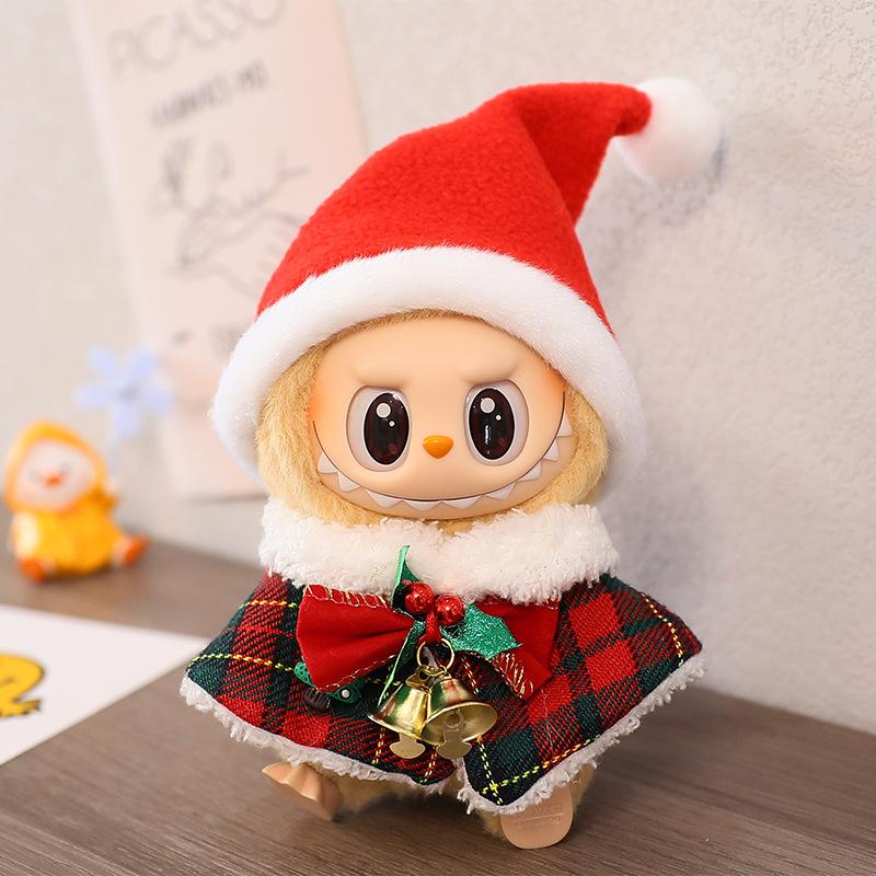 LABUBU Blind Box Doll Clothing Set for Generations 1 & 2 LABUBU Sit-Down Party Doll Christmas Cape & Hat Outfit