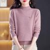 Sweater Women Casual Half Turtleneck Pullover for Women Paired with Loose Knitted Sweater for Warmth In Spring Autumn and Winter