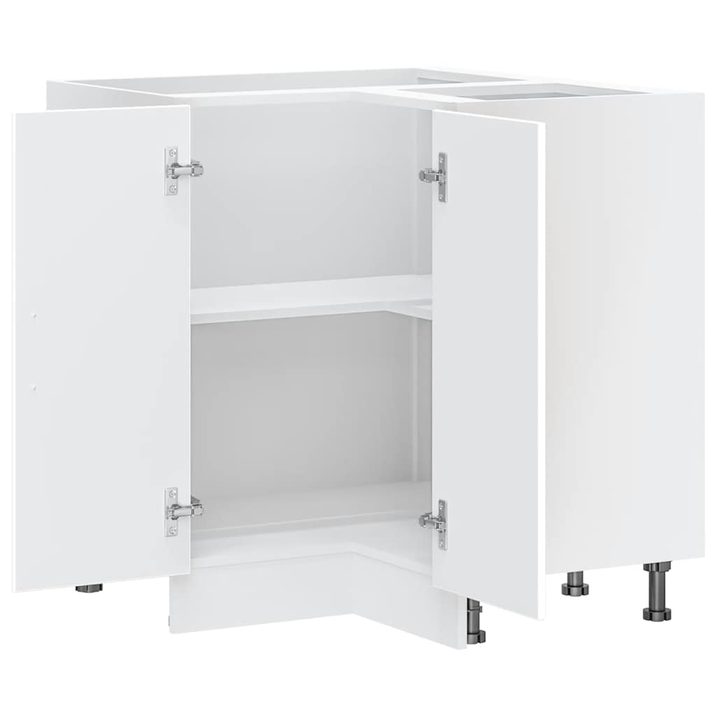 Lucca White Kitchen Corner Base Cabinet