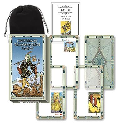 Kancharo 79-Card Tarot Card Set [Universal Transparent Tarot] Includes Japanese Tarot Card Instructions & Pouch (Authentic)