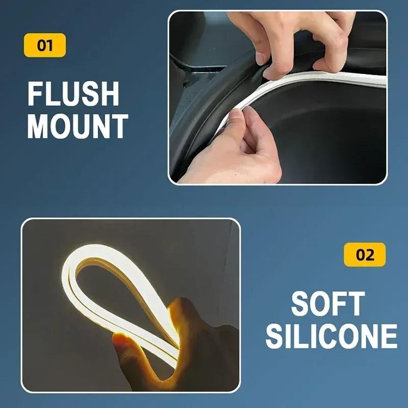 Rear Trunk LED Light Bar Strips Trunk Interior Decorative Lamp Strip For Geely Monjaro Okavango AZKARRA Coolray Automatic Light