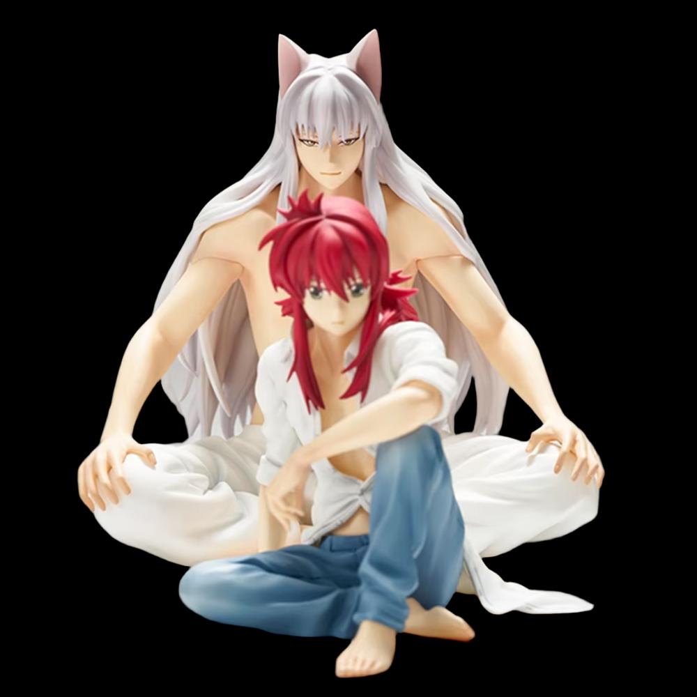 10CM Anime Yu Yu Hakusho Youko Kurama Hiei  Figure Kurama Urameshi Yusuke Noodle Stopper Figure Model Toy Doll Aciton Figure