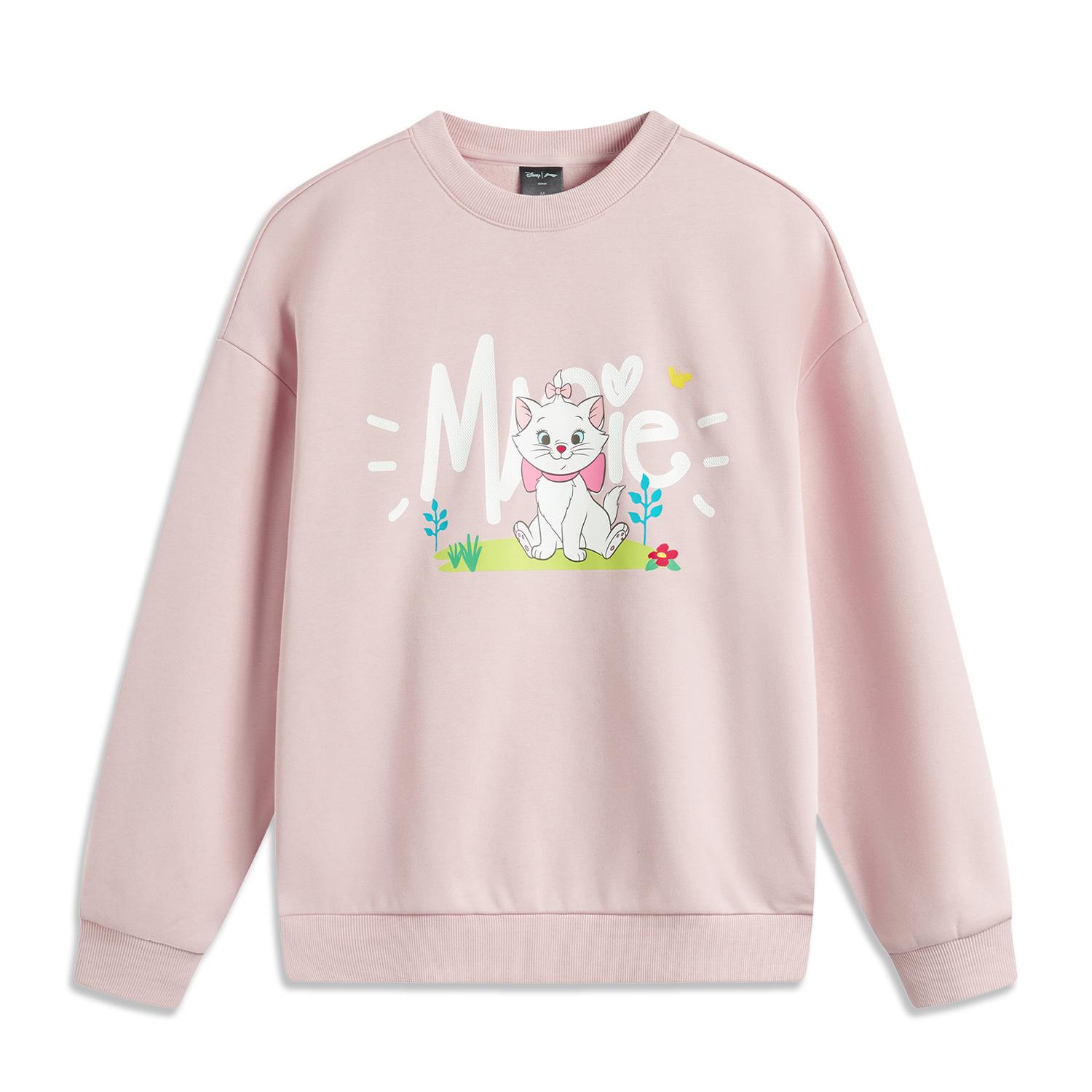 

Li Ning X Disney Bambi Collaboration Sports Lifestyle Series Dopamine Pullover Fleece Теплая толстовка с длинным рукавом Женская толстовка AWDUC52-4 XS