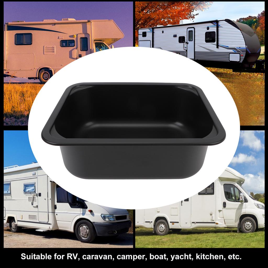 Zlew RV Zlew RV Pojemność 12L 15 X 11 X 5,7 cala Jednokomorowy zlew ze stali nierdzewnej z otworem odpływowym 40 mm do łodzi RV Kampera