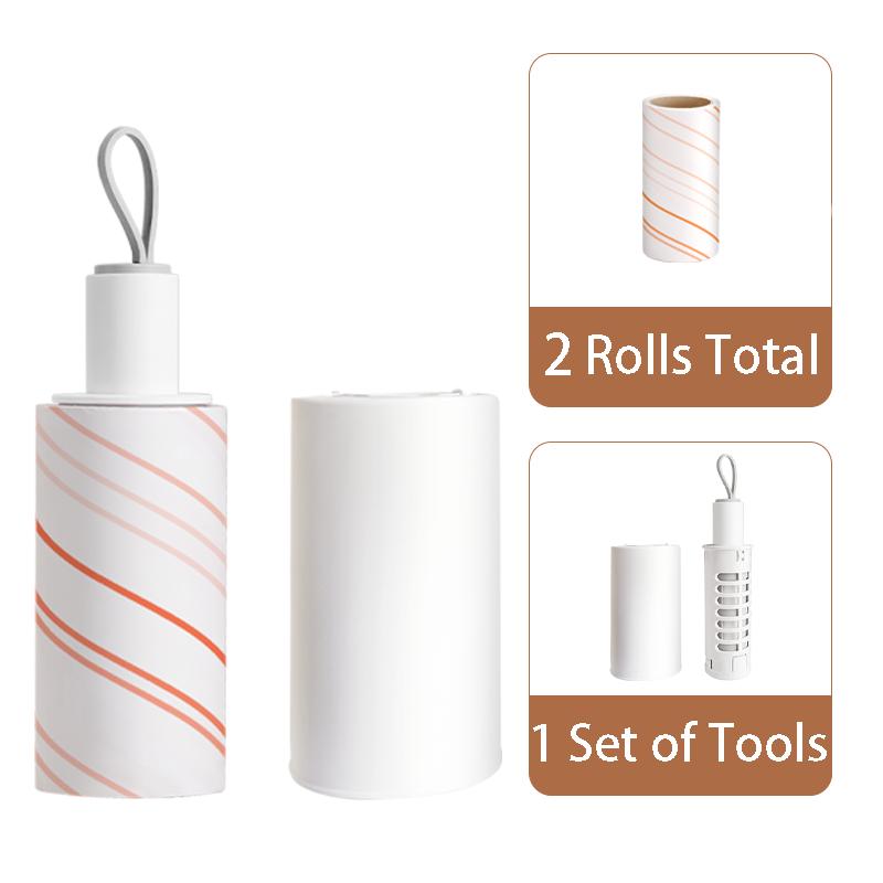 Innowell Mini Lint Roller with Retractable Handle, Portable Clothes Hair Remover, Tear-and-Use Replacement Paper