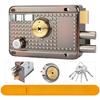 Cross Key Mortise Door Lock For SURFACE Mounted Suitable for Indoor Outdoor Use 12x8.5x7.2cm Iron Zinc Copper Heads
