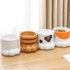 Slanted Mouth Ceramic Cat Bowl Large Capacity High Foot Bowl Drinking Bowl Water Bowl  Pet Feeding