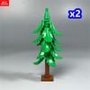 MOC Bricks Plant Winter Tree Model Forest Bush Pine Building Block City Street House Cottage Scene Decoration Kid Toy Gift