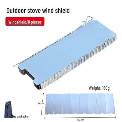 Tragbarer Aluminium-Campingkocher Windschutz