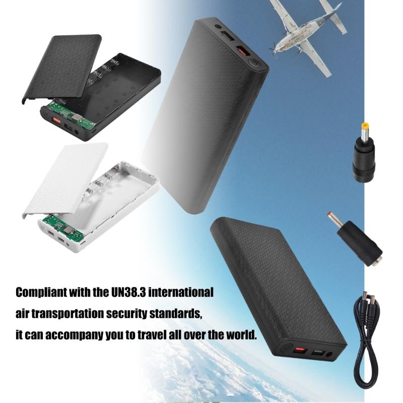 Removable Battery Case Battery Holder Rechargeable Batteries Storage Box Detachable Mobile Power Module ABS Texture
