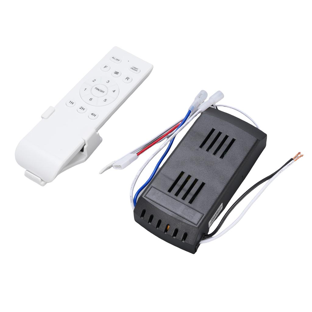 Kit Télécommande Universelle pour Ventilateur de Plafond DC 6 Vitesses Contrôleur Récepteur de Lumière pour Ventilateur de Plafond avec Minuterie pour Remplacement
