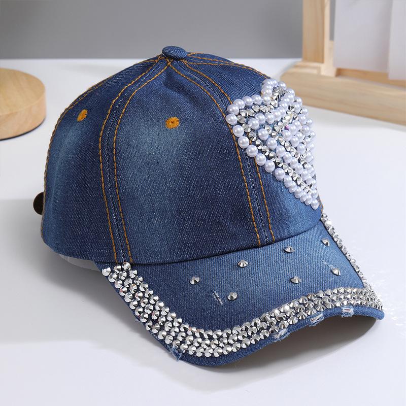 Women's Baseball Cap Rhinestone Fashion Versatile Summer Sunscreen Shade Sun Hat Diamond Stage Cap