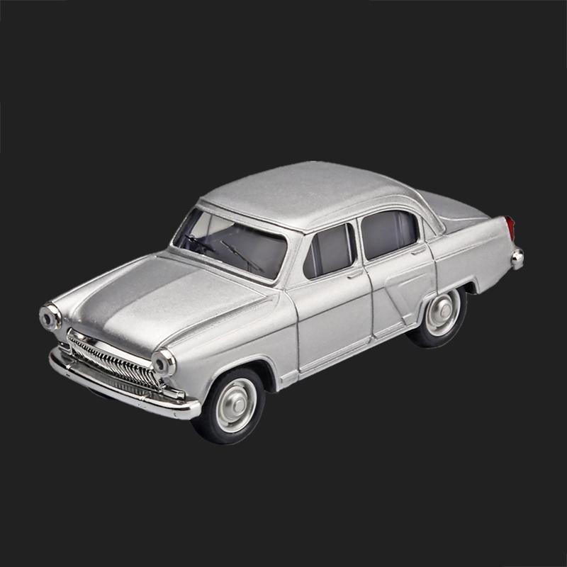 1/43 Wolga GAZ-21 Legierungsauto Modell Diecasts Metall Klassische Fahrzeuge Automodell Simulation Ton und Licht Sammlung Kinderspielzeug Geschenke