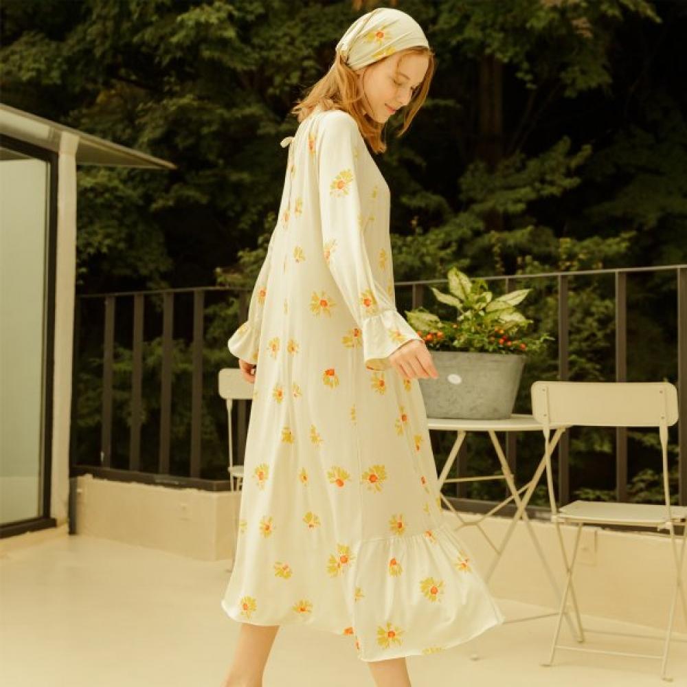 Frenchiel Daisy Modal Dress Cream Fwed072