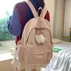 Student School Bag Women's Lightweight Travel Small Backpack Solid Color Backpack