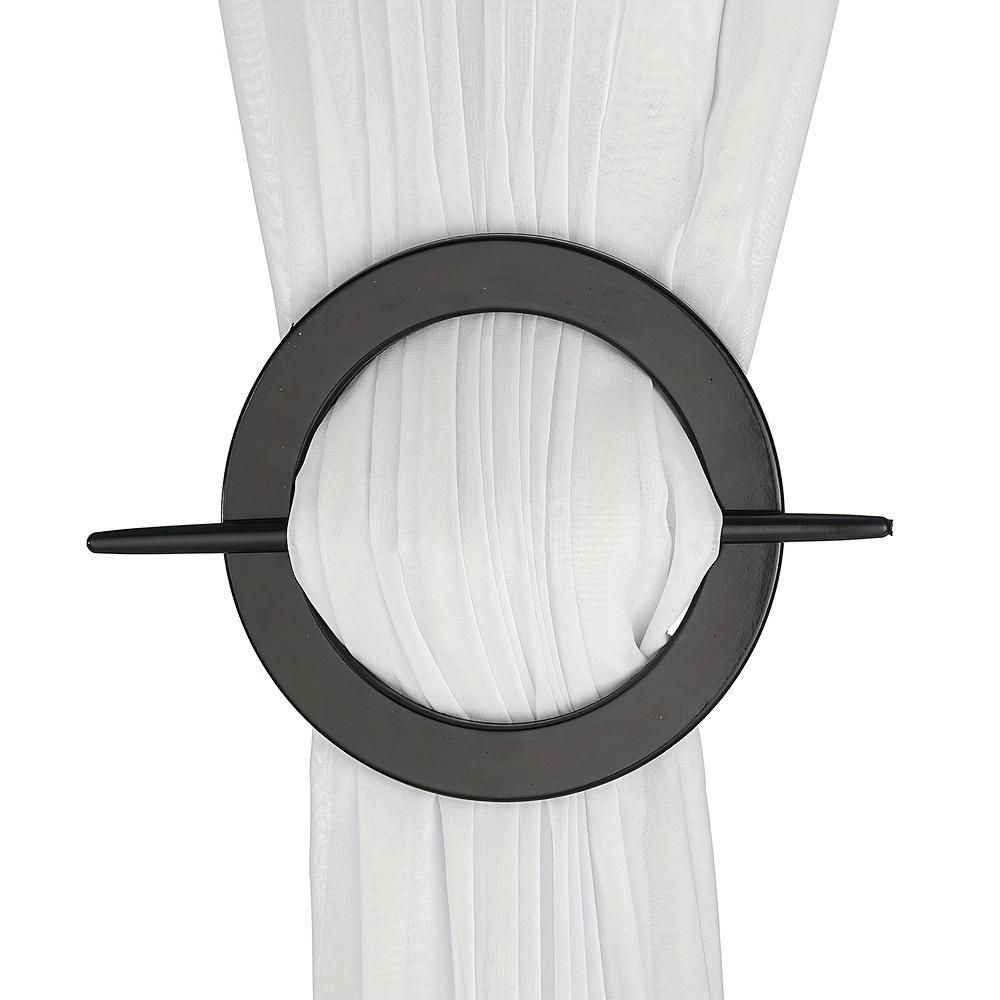 

2pcs Retro Decorative Plastic Curtain Tie Set - Stylish Fixator for Living Room, Bedroom, Office 2PCS чорний