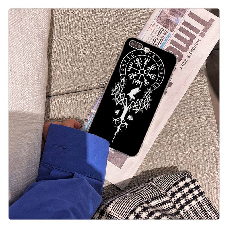 Viking Vegvisir Odin Nordic Telefon Fall für iPhone 11 12 13 mini pro XS MAX 8 7 6 6S Plus X 5S SE 2020 XR fall