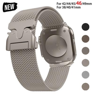 1Pc Milanese Loop Apple Watch Strap for Apple Watch Band Ultra 2 S11 S10 49/44/45/41/42/40/38mm Bracelet Correa for Iwatch Series 9 7 8 4 5 6 3 2 1 SE