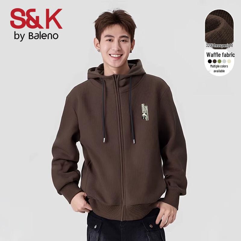 

Baleno Men s S&K Waffle Knit Hoodie Jacket XL